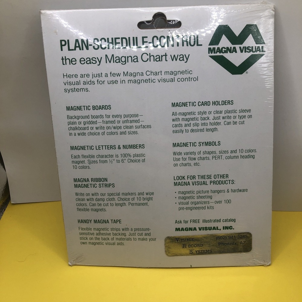 2 New Magna Chart Visual Magnetic Aids Column Heading Days #27, Numbers #37 - Picture 3 of 6